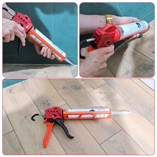 PISTOLET do silikonów klejów kartuszy gęstych wyciskacz Anti-Drip 360° na Arena.pl