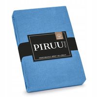 Bawełniane Prześcieradło z Gumką 160x200 Miękkie Kolor Niebieski