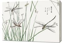 Obraz 70x50cm Ważki Morimoto Toko Japoński Vintage do Salonu