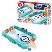 GRA STOŁOWA W MINI KRĘGLE CURLING 2W1 KRĄŻKI GRA ZRĘCZNOŚCIOWA ZESTAW MZ-03
