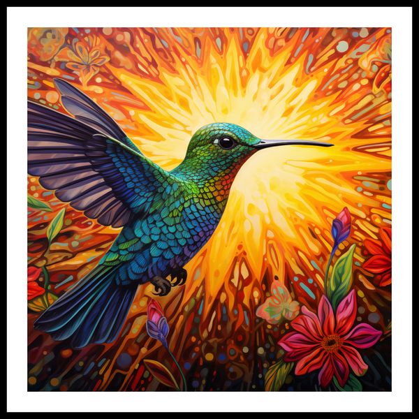 Plakat 80x80cm Koliber Barw zdjęcie 3