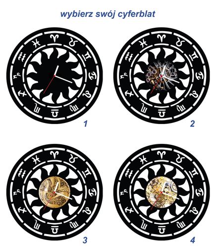 ZEGAR ŚCIENNY ZNAKI ZODIAKU 38cm M 165.10 na Arena.pl