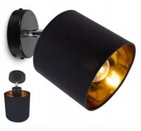 LAMPA KINKIET ścienny regulowany LOFT ABAŻUR złoty