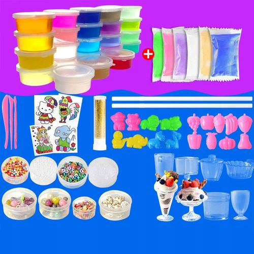 Zestaw Do Robienia Slime Fabryka Glutów w Skrzynce Piankolina 83 Elementy na Arena.pl