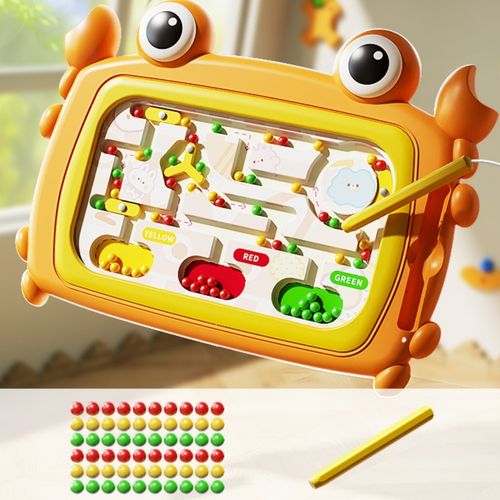 WOOPIE Tablica Magnetyczna Montessori Labirynt Krab Pomarańczowa na Arena.pl