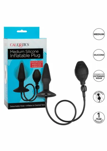 calexotics medium inflatable plug silikonowy, średni, z pompką i zaworem na Arena.pl