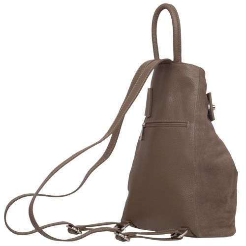 VERA PELLE plecak damski zamszowy elegancki trójkątny V697 czarny na Arena.pl