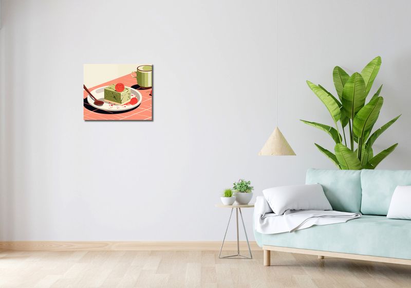 Obraz 50x40cm Deser Matcha zdjęcie 2