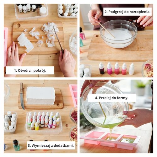 Baza Mydlana Kozie Mleko Własne Mydło z Kozim Mlekiem Mydlarnia 1kg na Arena.pl