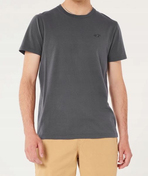 t-shirt HOLLISTER Abercrombie&Fitch koszulka L grafitowy zdjęcie 3