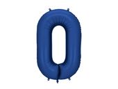 Balon foliowy cyfra 0 granatowy, 86 cm