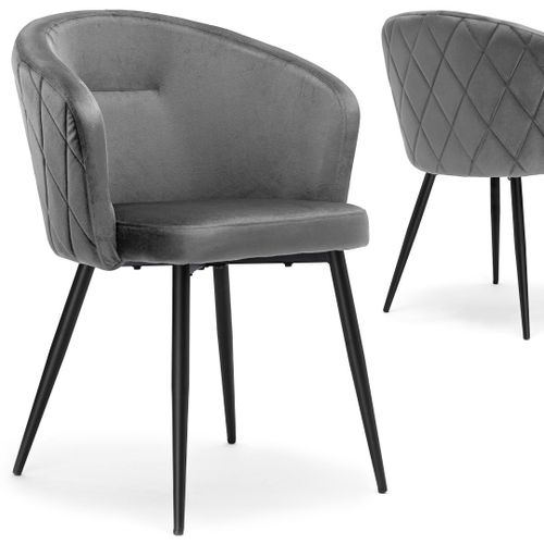 Krzesło HAMPTON VELVET grafitowe na Arena.pl