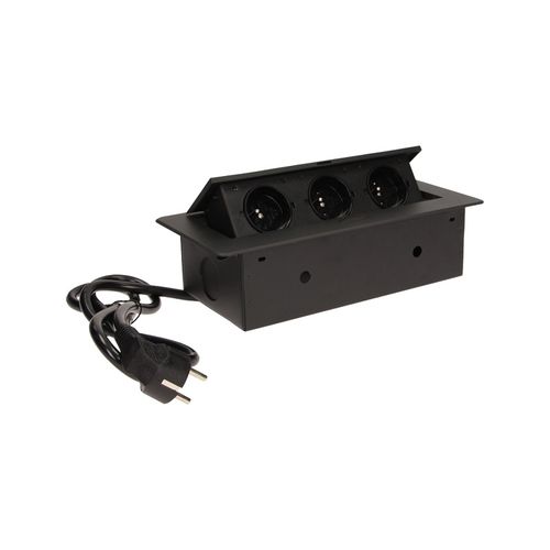 gniazda wpuszczane w blat 3x2p+z pł rant frezowany 1,5m czar - on-ae-1337/b na Arena.pl