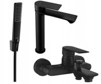 MEXEN ROYO DQ45 ZESTAW WANNOWY BATERIA CZARNY