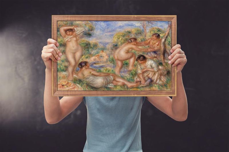 Bathing Group, Pierre-Auguste Renoir - plakat 40x30 cm zdjęcie 3