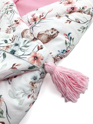 Rożek z tkaniny 100% bawełnianej premium - Jeże połączonej z velvetem na Arena.pl