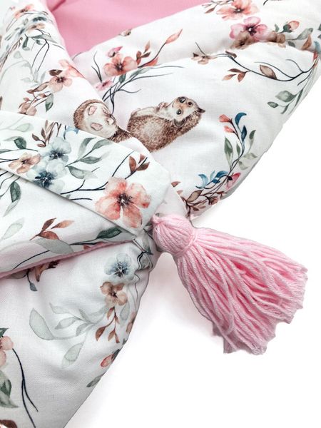 Rożek z tkaniny 100% bawełnianej premium - Jeże połączonej z velvetem zdjęcie 4