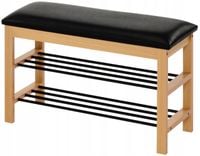 Stojak na buty ST11 naturalny / czarny HALMAR