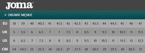BUTY JOMA SUPER REGATE 405 SALA r.45 na Arena.pl