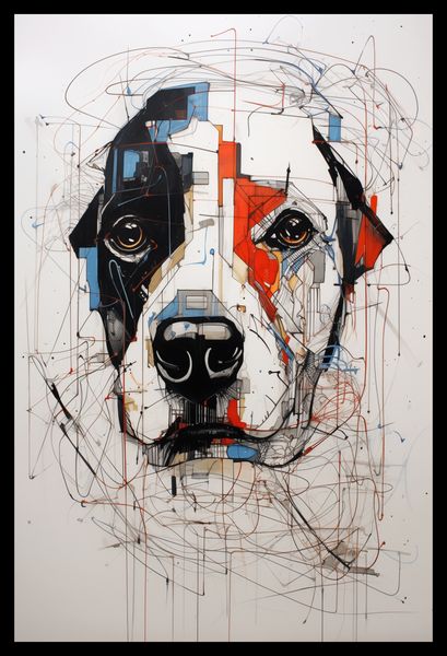 Plakat 30x45cm Przyrysowany Psiak zdjęcie 2