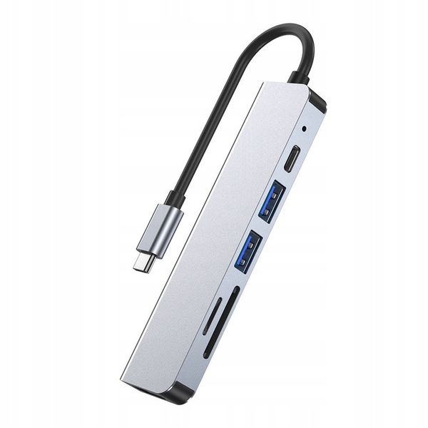 ROZDZIELACZ ADAPTER HUB HDMI TYPE-C USB-C SD MICRO-SD DO MACBOOK M1 M2 M3 zdjęcie 2
