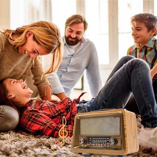 RETRO RADIO SIECIOWO BATRYJNE PRZENOŚNE BLUETOOTH AKUMULATOROWE FM AM na Arena.pl