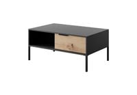 Nowoczesny STOLIK KAWOWY RAW czarny/dąb artisan