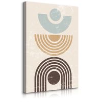 Obraz Na Płótnie Do Sypialni Beżowe Wzory Styl Boho Abstrakcja 40cm x 50cm