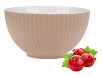 Miseczka miska porcelanowa 590 ml karmelowa matowa ryflowany wzór