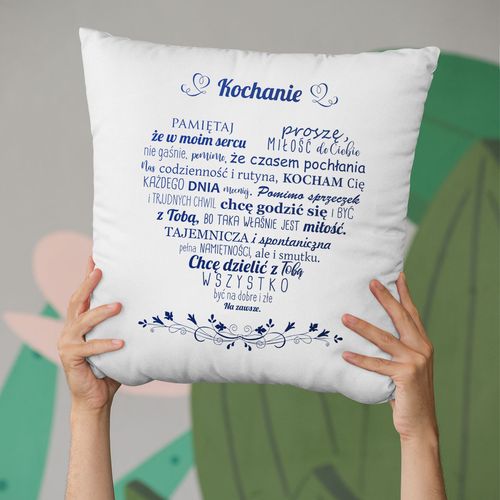 Kochanie - poduszka z nadrukiem na Arena.pl