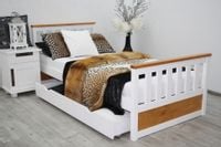 Łóżko drewniane DAGA 100x200 BIAŁE + stelaż sypialnia producent