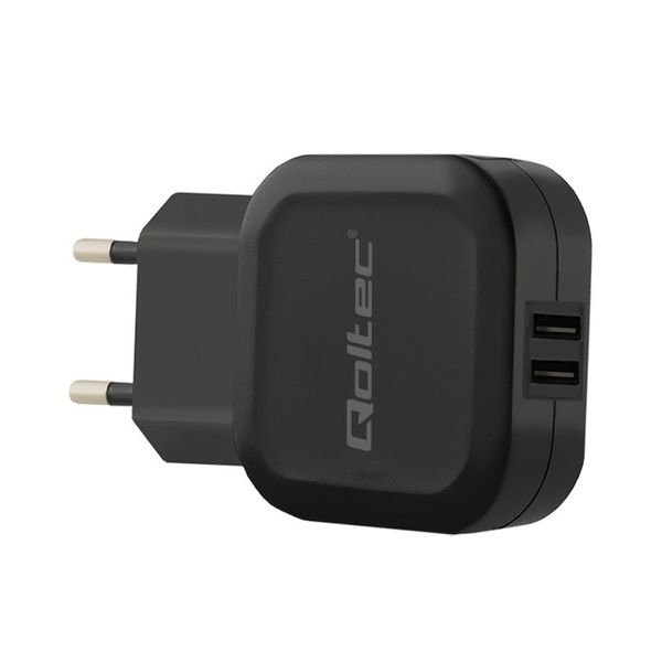 Qoltec Ładowarka sieciowa 5V | 2.4A | 12W | 2xUSB zdjęcie 1