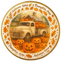 CIASTKO LUKROWANE HALLOWEEN ATACK ROZ.L KOŁO RĘCZNIE ROBIONE