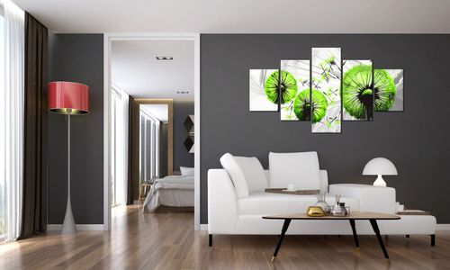 Obraz 125X70 Dmuchawce W Kolorze Limonki na Arena.pl