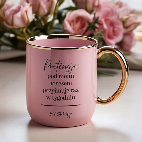 KUBEK RÓŻ ELEGANT PREZENT DLA KOLEŻANKI TT VIRAL DO PRACY JESTEŚ ŚLICZNA WZ na Arena.pl