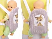 Nosidełko BOBO na szelkach dla lalki  brązowe z liskiem