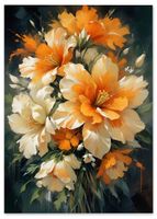 Obraz na płótnie abstrakcja kwiaty 70x100 cm