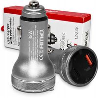 AMIO SZYBKA ŁADOWARKA SAMOCHODOWA USB WOLTOMIERZ