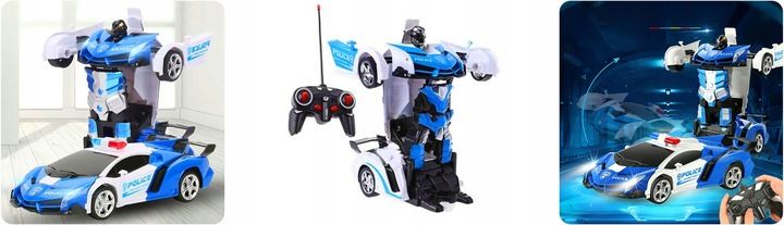 SAMOCHÓD STEROWANY RADIOWÓZ ROBOT POLICJA AUTOBOT zdjęcie 12