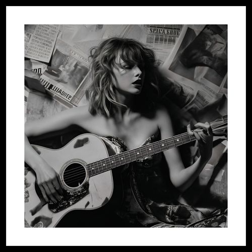 Plakat 50x50cm Młoda Gitarzystka na Arena.pl