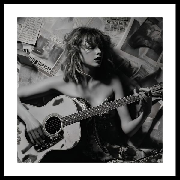 Plakat 50x50cm Młoda Gitarzystka zdjęcie 3