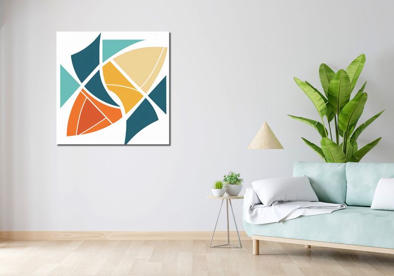 Obraz 90x90cm Geometria Wiatru zdjęcie 2