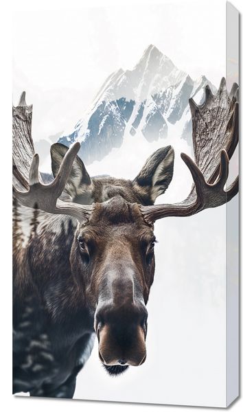 Obraz 50x90cm Łoś Duch Lasu zdjęcie 1