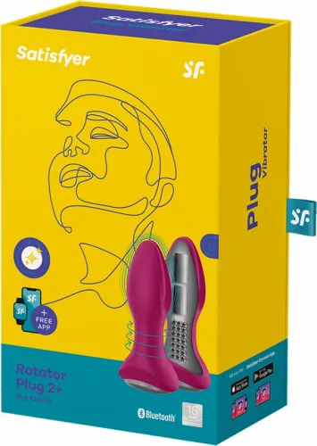 satisfyer rotator plug 2+ - silikonowy wibrujący korek z funkcją obrotu na Arena.pl
