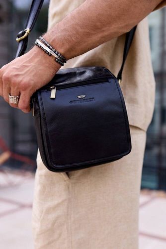 skórzana listonoszka męska z kieszonkami - peterson na Arena.pl