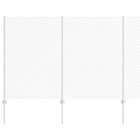 Ogrodzenie z słupkami Srebrny 1.6 x 10 m Stal