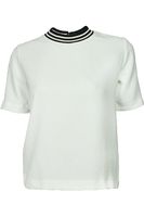 Biała Bluzka, Paski - 40 / L