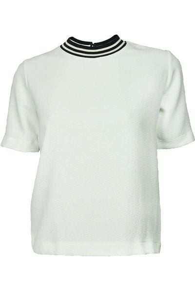 Biała Bluzka, Paski - 40 / L zdjęcie 1