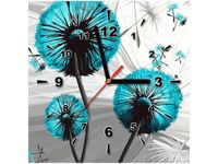 30CM 30CM ZEGAR ŚCIENNY OBRAZ DMUCHAWCE TURKUSACH DRUK PŁÓTNO