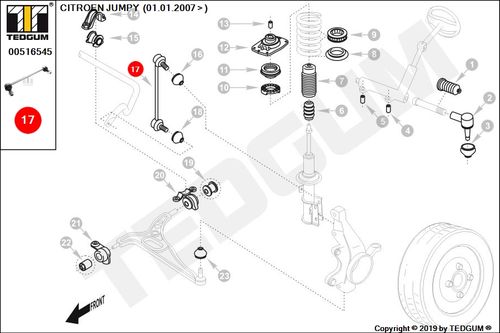 CITROEN JUMPY ŁĄCZNIK STABILIZATORA PRZEDNIEGO na Arena.pl